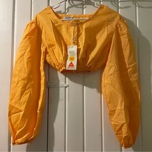 Permanent Press vintage cropped blouse-size 38=medium 6-8 NWT